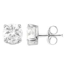 CERTIFIED 1.52 CTW ROUND D/VS1 DIAMOND (LAB GROWN Certified DIAMOND SOLITAIRE EARRINGS ) IN 14K YELL