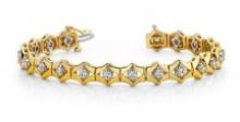 14KT YELLOW GOLD 1 CTW G-H VS2/SI1 FLOATING BOX BRACELET LAB-GROWN DIAMOND