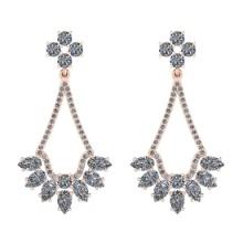 2.77 ctw VS/SI1 Diamond 14K Rose Gold EarRings ALL DIAMOND LAB GROWN