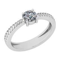 CERTIFIED 2 CTW E/VS1 ROUND (LAB GROWN Certified DIAMOND SOLITAIRE RING ) IN 14K YELLOW GOLD