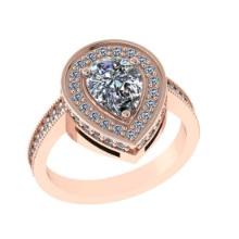 2.84 Ctw VS/SI1 Diamond 14K Rose Gold Engagement Halo Ring(ALL DIAMOND ARE LAB GROWN)