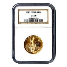 Certified American $25 Gold Eagle 2005 MS70 NGC