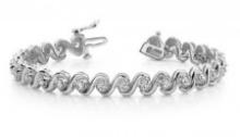 14KT WHITE GOLD .65 CTW G-H VS2/SI1 TENNIS BRACELET LAB-GROWN DIAMOND