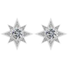 CERTIFIED 1.5 CTW ROUND D/VS2 DIAMOND (LAB GROWN Certified DIAMOND SOLITAIRE EARRINGS ) IN 14K YELLO