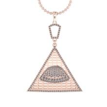 1.08 Ctw VS/SI1 Diamond 14K Rose Gold Pendant Necklace (ALL DIAMOND LAB GROWN )