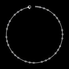 0.90 Ctw VS/SI1 Diamond 14K White Gold Yard Necklace (ALL DIAMOND ARE LAB GROWN)