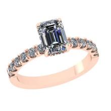 1.15 Ctw VS/SI1 Diamond Style Prong Set 14K Rose Gold Wedding Style Ring ALL DIAMOND ARE LAB GROWN