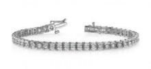 14KT WHITE GOLD 1 CTW G-H VS2/SI1 ROUND PRONG SET TENNIS BRACELET LAB-GROWN DIAMOND