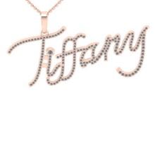 1.08 Ctw VS/SI1 Diamond 14K Rose Gold Necklace(ALL DIAMOND ARE LAB GROWN )