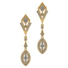 0.76 Ctw VS/SI1 Diamond 14K Yellow Gold Earrings ALL DIAMOND ARE LAB GROWN