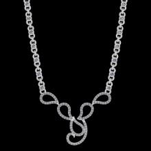 12.93 Ctw VS/SI1 Diamond 14K White Gold Necklace(ALL DIAMOND ARE LAB GROWN )