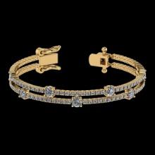 3.32 CtwVS/SI1 Diamond 14K Yellow Gold Bracelet (ALL DIAMOND ARE LAB GROWN )