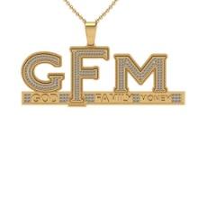 1.64 Ctw VS/SI1 Diamond 14K Yellow Gold GFM Necklace(ALL DIAMOND ARE LAB GROWN )