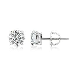 0.29 ctw 14K White Gold 4 Prong Basket Screwback Round Stud (LAB-GROWN)