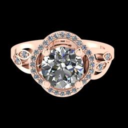 2.33 Ctw VS/SI1 Diamond 10k Rose Gold Engagement Ring (ALL DIAMOND ARE LAB GROWN)