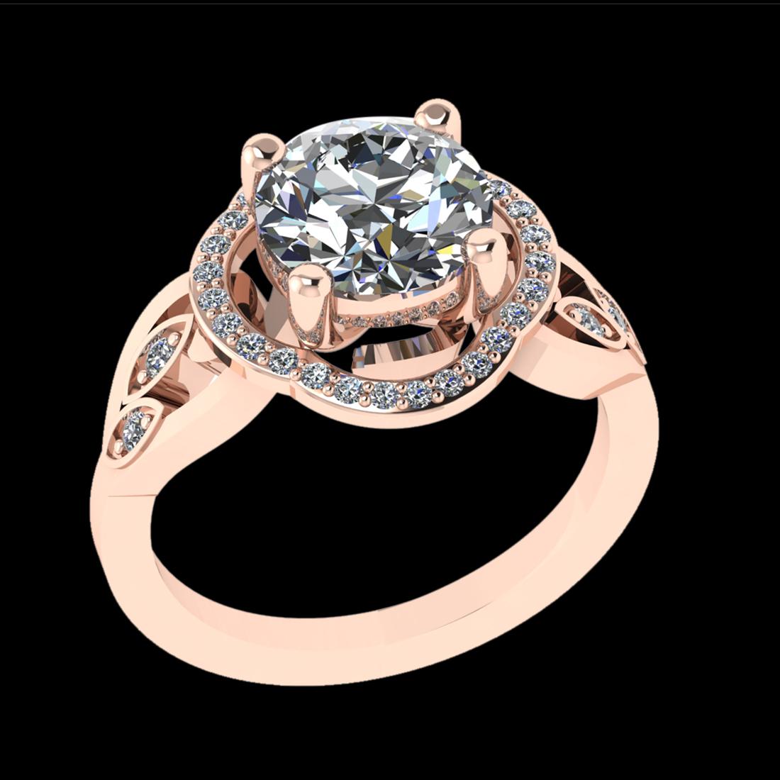 2.33 Ctw VS/SI1 Diamond 10k Rose Gold Engagement Ring (ALL DIAMOND ARE LAB GROWN)