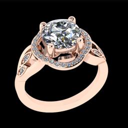 2.33 Ctw VS/SI1 Diamond 10k Rose Gold Engagement Ring (ALL DIAMOND ARE LAB GROWN)