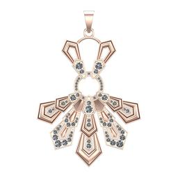 3.33 Ctw SI2/SI1 Diamond Prong Set 14k Rose Gold Pandant (ALL DIAMOND ARE L