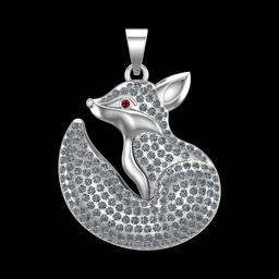6.62 Ctw VS/SI1 Diamond 10k white Gold Pandant (ALL DIAMOND ARE LAB GROWN)
