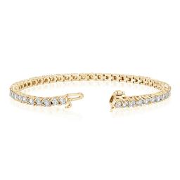 1.86 ctw 14k Yellow Gold 7 inch Basket 4 Prong Tennis Bracelet