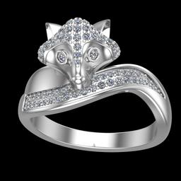 0.52 Ctw VS/SI1 Diamond 10k white Gold Engagement Ring ( (ALL DIAMOND ARE L