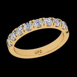 0.99 Ctw VS/SI1 Diamond 10k Yellow Gold Eternity Band Ring (ALL DIAMOND ARE