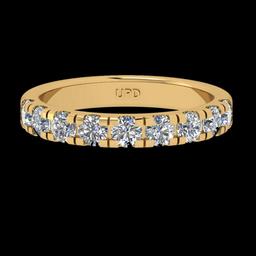 0.99 Ctw VS/SI1 Diamond 10k Yellow Gold Eternity Band Ring (ALL DIAMOND ARE