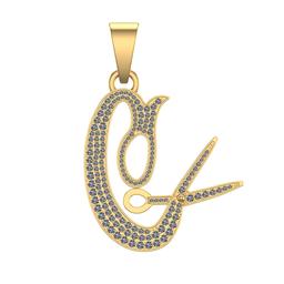 4.26 Ctw SI2/SI1 Diamond Prong Set 14k Yellow Gold Pandant (ALL DIAMOND ARE