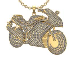8.71 Ctw VS/SI1 Diamond 14K Yellow Gold Hip Hop Style Necklace (ALL DIAMOND