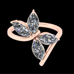 2.00 Ctw SI2/SI1 Diamond 10k Rose Gold Solitaire Ring (ALL DIAMOND ARE LAB