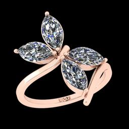 2.00 Ctw SI2/SI1 Diamond 10k Rose Gold Solitaire Ring (ALL DIAMOND ARE LAB