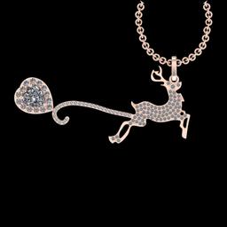 2.94 Ctw VS/SI1 Diamond 10k Rose Gold Christmas Theme Pandant (ALL DIAMOND