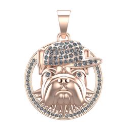 1.46 Ctw SI2/SI1 Diamond Prong Set 14k Rose Gold Pandant (ALL DIAMOND ARE L