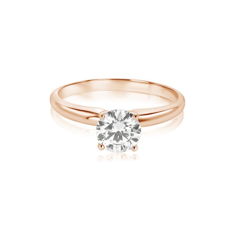 0.54 ctw 14k Rose Gold Solitaire Solitaire Ring (LAB GROWN DIAMOND)