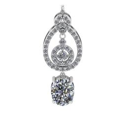 6.87 Ctw VS/SI1 Diamond Prong Set 14K white Gold Pandant (ALL DIAMOND ARE L