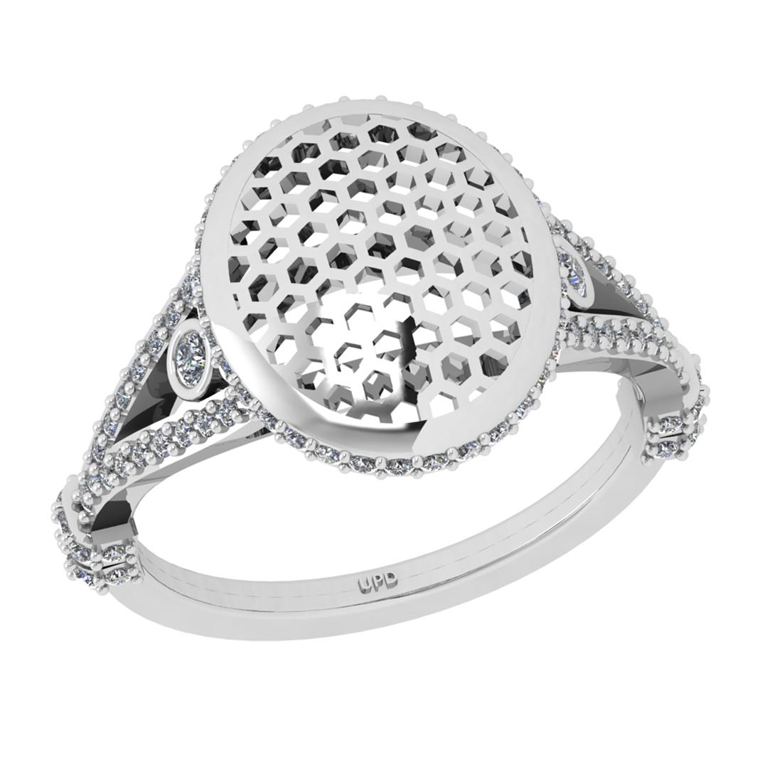 0.48 Ctw VS/SI1 Diamond Prong Set 14k white Gold Ring (ALL DIAMOND ARE LAB