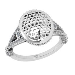 0.48 Ctw VS/SI1 Diamond Prong Set 14k white Gold Ring (ALL DIAMOND ARE LAB