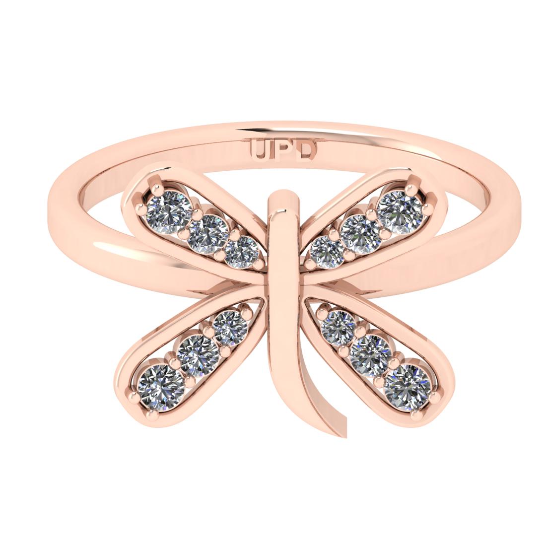 0.30 Ctw SI2/SI1 Diamond Prong Set 14k Rose Gold Engagement Ring (ALL DIAMO