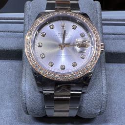 Custom Oysterperpetual Rolex Datejust 41mm w/ 5.00 cttw Diamonds