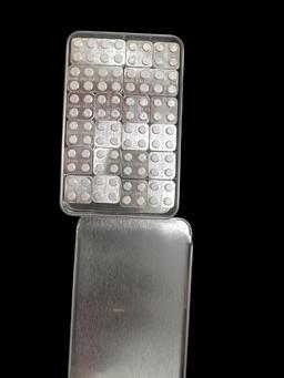 12 oz Silver Building Block Bars - 40-Piece Accessory Set