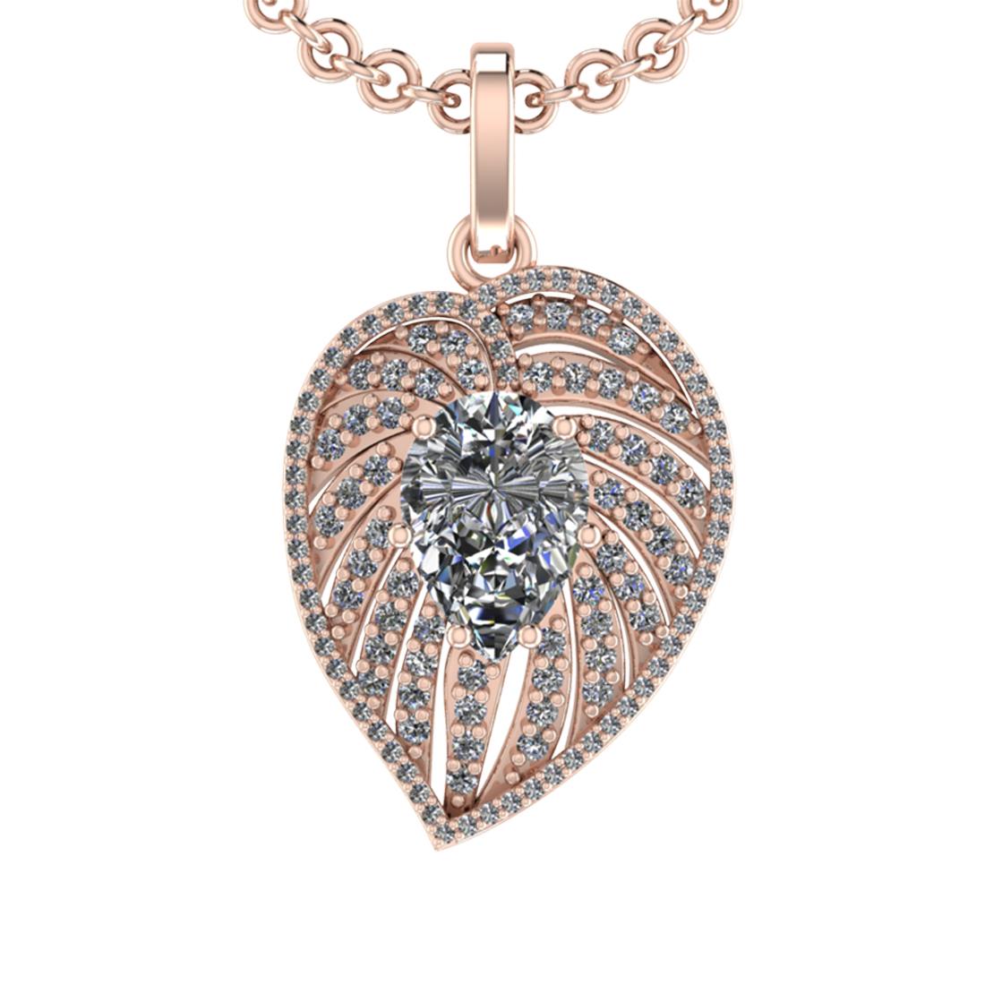 3.10 Ctw VS/SI1 Diamond 14k Rose Gold Pandant (ALL DIAMOND ARE LAB GROWN )