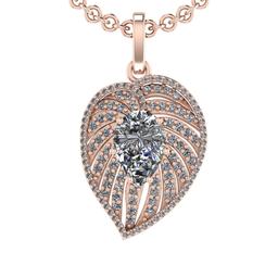 3.10 Ctw VS/SI1 Diamond 14k Rose Gold Pandant (ALL DIAMOND ARE LAB GROWN )