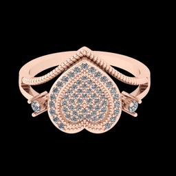 0.40 Ctw VS/SI1 Diamond 10k Rose Gold Engagement Ring (ALL DIAMOND ARE LAB