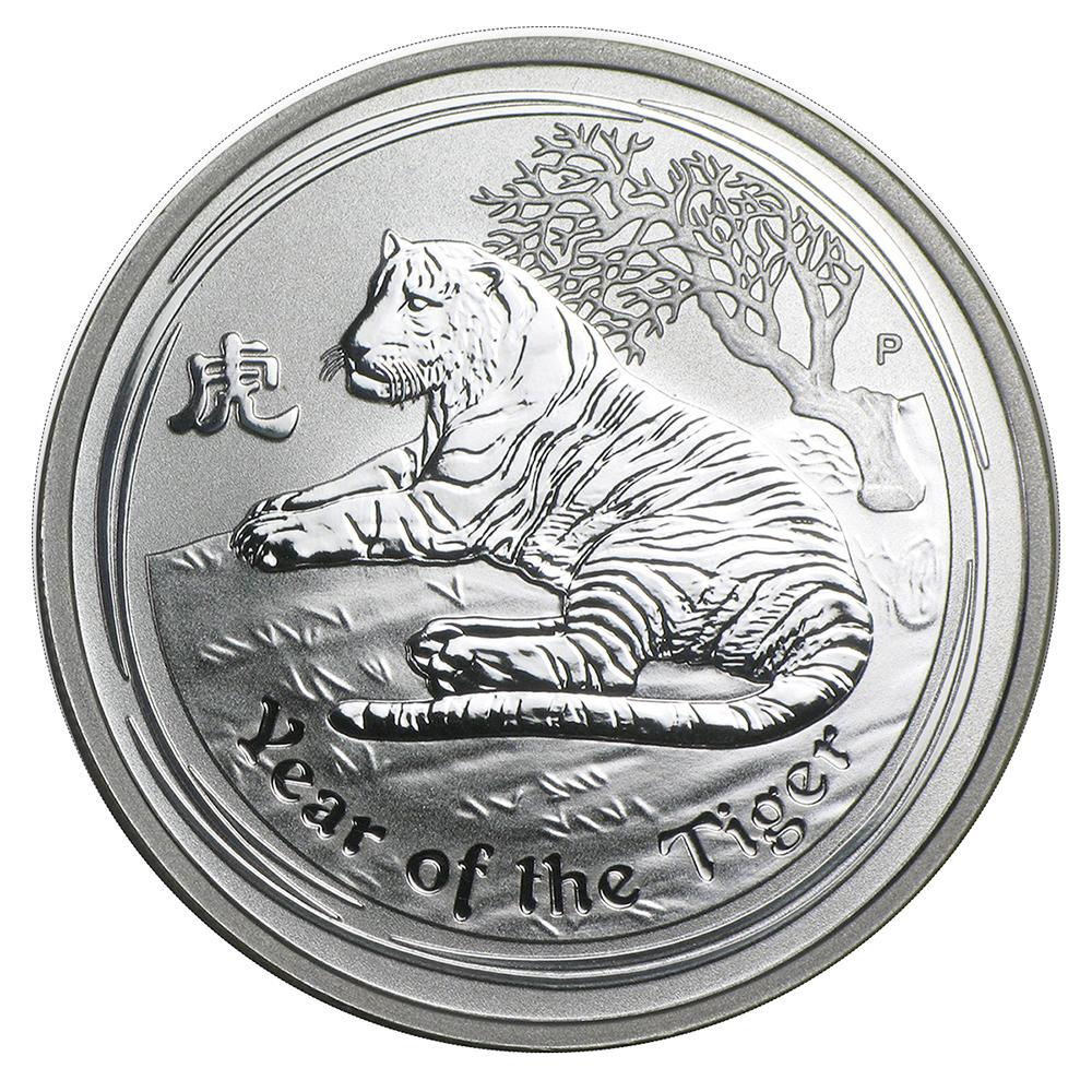 2010 Australia 1/2 oz Silver Lunar Tiger