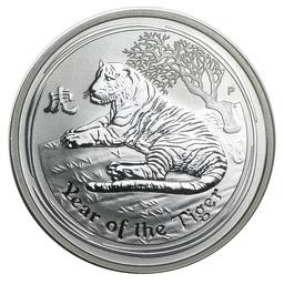 2010 Australia 1/2 oz Silver Lunar Tiger
