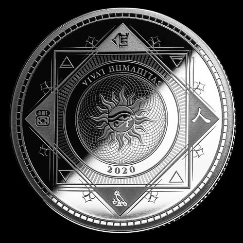 2020 Tokelau 1 oz Silver $5 Vivat Humanitas (Prooflike)