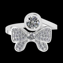 0.97 Ctw VS/SI1 Diamond 10k white Gold Engagement Ring (ALL DIAMOND ARE LAB