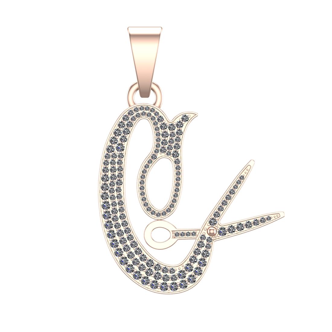 4.26 Ctw SI2/SI1 Diamond Prong Set 14k Rose Gold Pandant (ALL DIAMOND ARE L