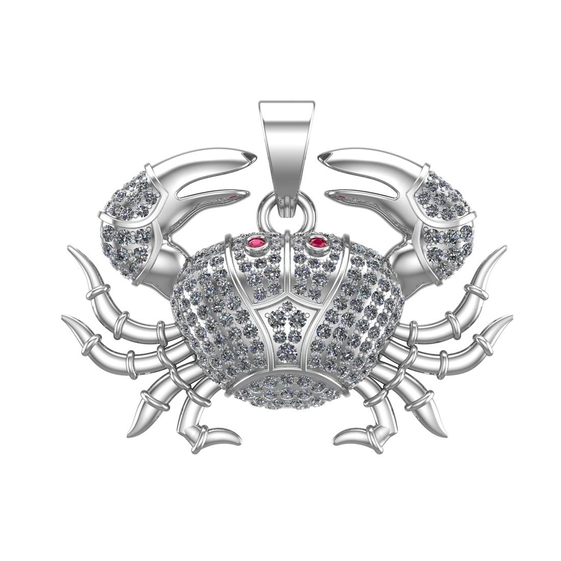 4.10 Ctw SI2/SI1 Diamond Prong Set 14k white Gold Pandant (ALL DIAMOND ARE