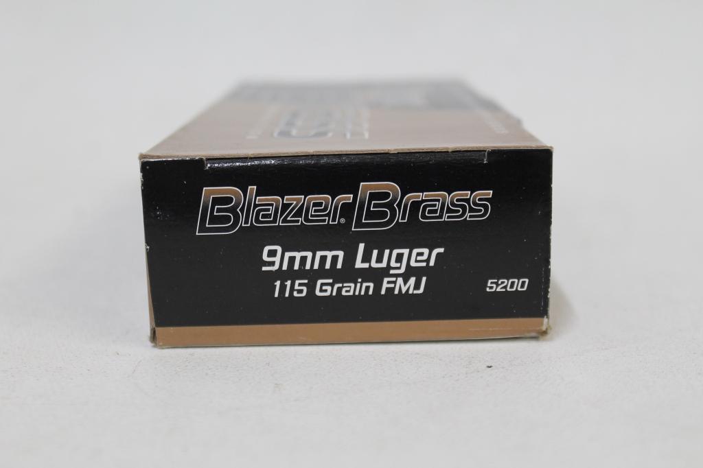 3- Boxes Of Blazer 9mm Luger 115 Gr. Fmj